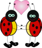 Ladybugs In Love Clip Art